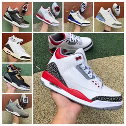 Jumpman Racer Blue 3 3S Basketball Shoes Retro Mens Women Dark Iirs Cool Grey A Ma Maniere UNC Fragment Knicks FREE THROW LINE Denim Red Black Cement Pure White Sneakers