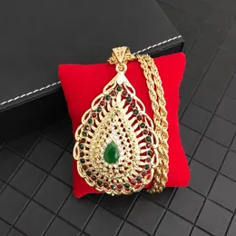 Pendant Necklaces Retro Drop Thick Chain Necklace Morocco -selling Women's Wedding Dress Jewelry Ethnic Muslim AccessoriesPendant