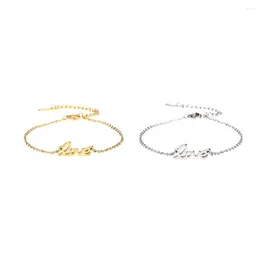 Bracelets de charme contas de aço titânio Bracelete de aço criativo amor criativo ID de senhoras ajustáveis ​​40974