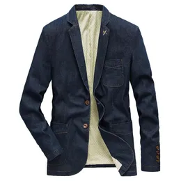 Męskie garnitury Blazers dżinsy kurtki Homme Casual Denim Kurtka Mężczyźni Spring Autumn and Coats Fashion Brand Ubranie dla mężczyzny