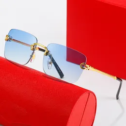 Sonnenbrillen für Herren, Designer-Sonnenbrillen, Designer-Sonnenbrillen, Damen, Luxus-Sonnenbrillen, Carti-Sonnenbrillen, Strand-UV-Schutzbrillen, Retro-randlose Sonnenbrillen, Carti-Brillen