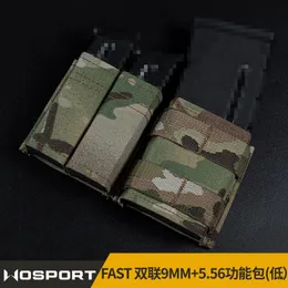 デュアル9mm 5.56ファーストホルスターアウトドア戦術モルバッグ多目的マガジンポーチカモフラージュ機能パック