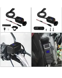 Stuur Waterdichte motorfiets USB -telefoonladeradapter met schakelaar LED -spanningsdisplay 1 SET8321622
