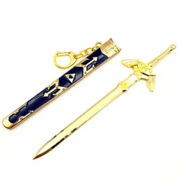 Nyckelringar The Legend of Zelda Keychain Bag Backpack Knife Anime Små smycken Keychain Toycartoon Lady Jewelry Men Gift grossist G230210