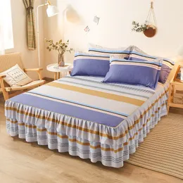 Spódnica łóżka 1PC romantyczna spódnica łóżka lub poduszka pościel szlifierski miękki łóżko typu queen -size o podwójnej warstwie spódnica wiosna lato 230211