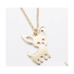 Collane con ciondolo Collana cucciolo Carino Chihuahua Pet per le donne Girocollo Ketting Gioielli Regali Love My Animal Dog Drop Delivery Pendenti Dhjyg