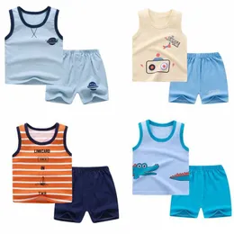 Одежда лето новый стиль детские жидкоты Pure Cotton Oneck Casal Boys и Girl