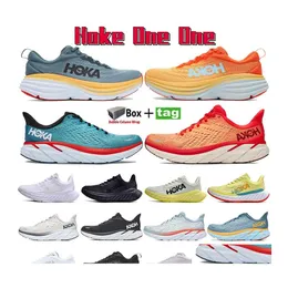Dress Shoes With Box Hoka One Casual Bondi Clifton 8 Carbon X 2 Sneakers Accepted Lifestyle Shock Absorption Designer Men Women Shoe Dhw54