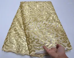 Лента Прибытие Африканские Организационные кружевные ткани с блестками мода мода французская сетка тюля для свадебного платья ткани TF561251N3799423