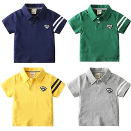 T-shirts 2022 Summer Boys Active Polo Shirts For Baby Short Sleeve Lapel Cotton Girls Toddler Tops T-Shirts Bluses For Children Clothes T230209