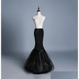 Petticoats Wholesale Mermaid Crinoline Plus Size Y Black Bridal Hoop Skirt High Quality Ruffle Accessories Drop Delivery Par Dhamz