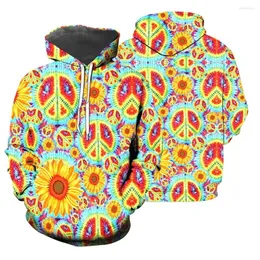 Herrtröjor plstar kosmos hippie färgglada trippy 3d hoodies/sweatshirt vinter hösten harajuku långärmad streetwear-2