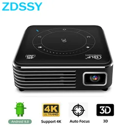 Projectors Zdssy P11 DLP Pocket Mini Projector Portable Android Mobile Phone Mirm Battery HD 1080P 4K Video Beamer for I 230210