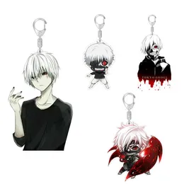 Nyckelringar Ny Tokyo Ghoul Keychain Kaneki Ken Key Chain Pendant Akryl Anime Accessories Cartoon Japan Anime Star Key Ring for Packbag G230210