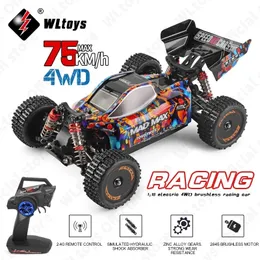Modello pressofuso WLtoys 184016 75KM H 2 4G RC Car Brushless 4WD Elettrico ad alta velocità Off Road Telecomando Drift Toys per bambini Racing 230210