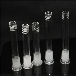 Hockahs Glass Downstem Diffuser Super Long 6 인치 14mm ~ 18mm 수컷 암컷 유리 줄 스템 어댑터