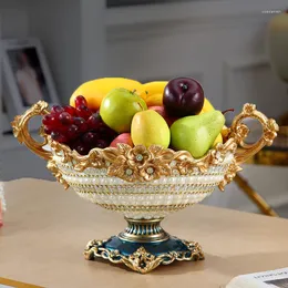 Plates Diamond Fruit Tray Personality Creativity European Style Living Room Coffee Table Decoration Luxury High-grade Large