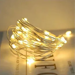 led string Battery Operated Micro Mini Light Copper Silver Wire Starry Strips For Christmas Halloween Decoration Indoor Outdoor Bedroom Weddings Partys crestech