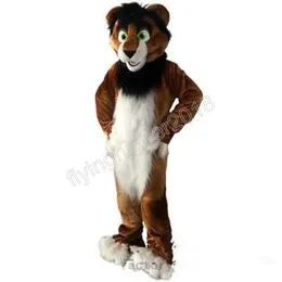 Halloween Brown Fox Wolf Mascot Costume Anpassa tecknad kor Anime Temakaraktär Vuxenstorlek Julfödelsedagsfest utomhusdräkt