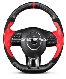 Новый Diy Seadingon Black Red Leather Black Carbon Fiber Cope Точное подходящее для MG MG6 GS MG3 ZS9810624