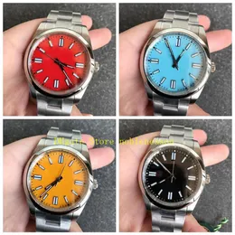 7 Color Super N Factory 904L Watch Men 41mm Sapphire Steel 124300 Red Black Blue Silver Oyster Bracelet Mechanical Noobf Automatic352Q