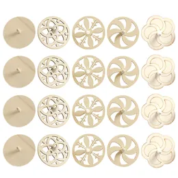 Girando de madeira de madeira para crianças inacabadas de giroscópio brinquedo diy brinquedos giroscópio pintando em branco artesanato peças coisas artesanato hollow cutouts slice natal 230210