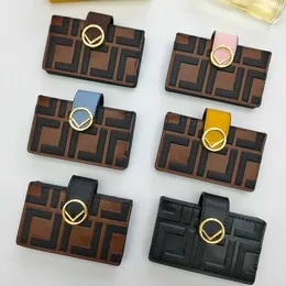 Marka fenddi projektant portfela zmiana torebka Pakiet karty Nowa karta Męskie i Kobiet Universal Leather Protective Cover Bluckle Duża zdolność biznesowa