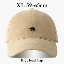 Czapki kulkowe wielka czapka baseballowa niedźwiedź polarny haft xl rozmiar Sun Visor Cap Unisex Casual Silne kolory Fisherman Cap Woman Man Beach Hat 230210