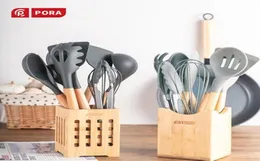 Кухня Accepoire Set11113 ПК кремниковой шпательной шпатели, набор кухонная посуда с ложкой лопаты щипцов для приготовления инструментов кухонная посуда 2203099137841