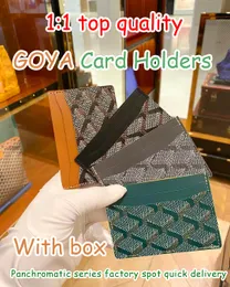Goyas colors wholesale 11 Coin purses luxury Designer Card Holder famous Wallet Genuine Leather Womens men banknotes Wallets Key Ring Open Credit Mini Bag Short purs