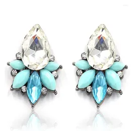 Серьги для гвоздиков 2023 Boucle d'oreille Crystal Pendientes Jewelry Brincos Grances Femme Bijoux Summer Style Fashion W3107