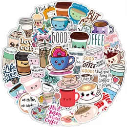 50Pcs coffee Stickers Cartoon drink milk tea Graffiti Kids Toy Skateboard car Motorcycle Bicycle Sticker Decals Wholesale