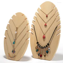 Bolsas de joias Design Design de colar de madeira Display Stand Standcase armazenamento grande e pequeno tamanho