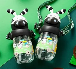 Pinkah Children039S Kettle 490 ml med halm Kids Cup BPA Cartoon Cute Baby Bottle Portable Leakproof Tritan Water Milk 2202390727