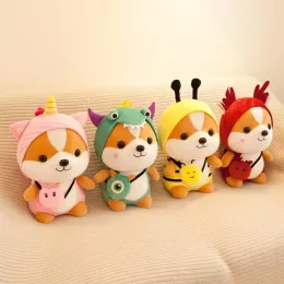 Squirrel Dinosaur Plush Doll Toy hela baby fyllda djurdockor barn mjuk kawaii rosa kudde anime julklappar