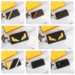 ブランドFenddi Clutch Bag Designer Change Prage Card Card Pack Handbag Zipper Wallet Leather Multi Clip Small Monsterファッションハンドバッグ長い男性と女性