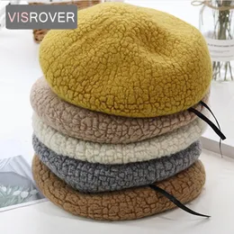 Beanieskull Caps Visrover 8 Colorways Woman Winter Hat Wool Solid Basker Kvinna Soft 100 Wool Women Real Warm Boina Gift Wholesales 230211
