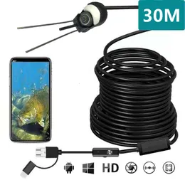 IP Cameras 8LED Hd Underwater Fishing Camera Endoscope with Wire Connector Android Usb Type C Fish Finder for Boat Fisherman Accessories 230211