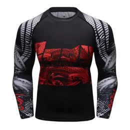 Herren -T -Shirts Großhandel Sportbekleidung Custom Sublimated Printed Full Sublimation Männer Langarmkomprimierung