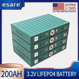 8st 3.2V 200AH LIFEPO4 Batteri litiumjärnfosfatbatterier RV Pack DIY Solar för husbil Yacht Solar US Tax Free