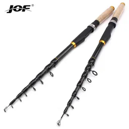 Boat Fishing Rods JOF High Quality Carbon Spinning Casting Rod Travel lure Trout telescopic fishing rod Lure Weight 1060g carp wooden handle pole J230211