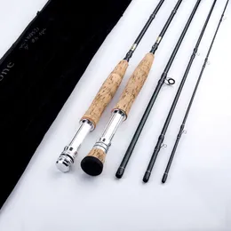 Båtfiskestavar 27m Fly Fishing Rod 4 Avsnitt 6# 8# Kolfiber Fiskestång Spinning Ultralight M Power A470 J230211