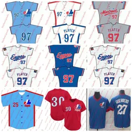 Niestandardowa koszulka baseballowa Montreal Expos 30 Tim Raines 27 Vladimir Guerrero Pete Rose Pedro Martinez Gary Carter Andre Dawson Stephen Strasburg Koszulki szyte