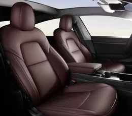 Anpassade modebilar Special Pu Leather Car Seat Cover 1 Set för Tesla Model 3 Interiördekoration Auto Parts Protective Case6563087