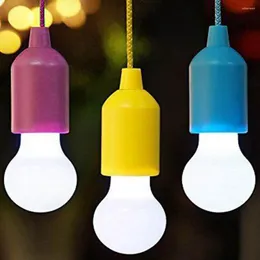 Night Lights 5Pcs Bright Pull Cord Light Bulb Garden Wedding Festival Party Led Lamp Camping Portable Energy Saving Battery Operated