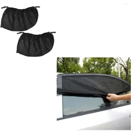 Curtain 2Pcs Summer UV Protection Car Front Rear Side Window Sun Shade Anti-mosquito Sunshade Net Mesh