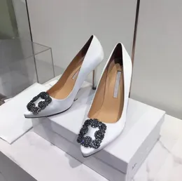 Zapatos planos de tela de satén azul para mujer, zapatos planos de trabajo con lentejuelas y diamantes de imitación, zapatos de novia