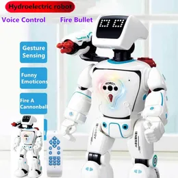 RC Robot Smart Hidreletric Voice Conversa Gesto Touch Sensing Modo de batalha Bullet Control Remote Kid Gifts 230211