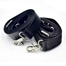 Bag Parts Accessories Genuine Leather Bags Strap Adjustable Replacement Detachable Belt for Men Handle Shoulder Bag Accessories Buckle Belts 150cm 230210