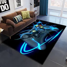 Carpets Cartoon Kid Carpet Game Controller Printed For Living Room Bedroom Floor Mat 3d Anti-slip Rugs Tapis De Chambre